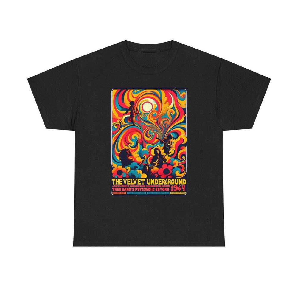 Velvet Underground T-shirt - 60s Psychedelic Style T-shirt Black Shirt